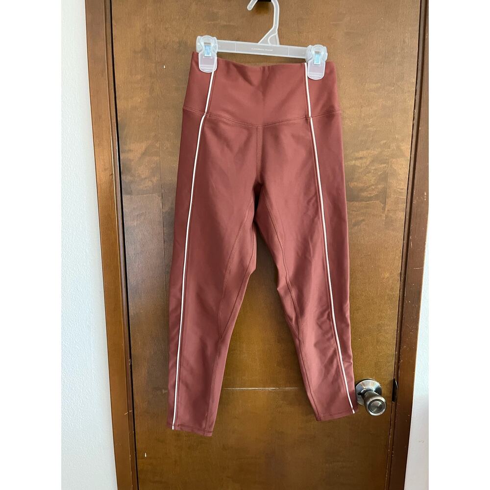 Abercrombie & Fitch Rust Leggings with White Trim